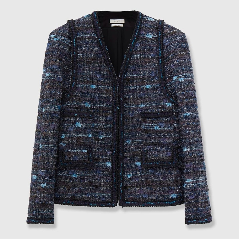 NWT Unisex CHICJOC Dark Blue Coat Jacket - Italian Fabric - Size M